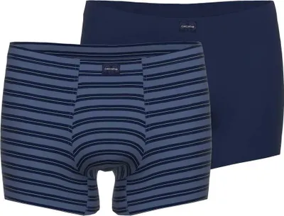 Produktbild von CECEBA Herren Trunks, 2er Pack - Long Pants, Unterhose, Short, Baumwolle, Logo  Blau 3XL