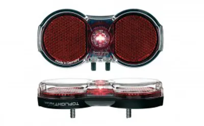 Produktbild von Busch & Müller 329BLHR-02 Batterie-Rücklicht 'Toplight Flatsenso', Standlicht, Einschaltautomatik, schwarz/rot