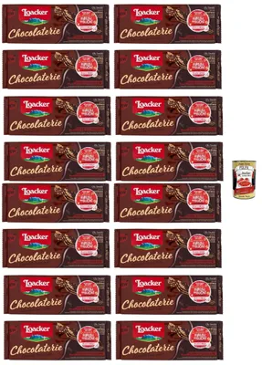 Produktbild von Loacker Chocolaterie Dark Chocolate 118gr Waffeln mit Zartbitterschokolade überzogen und mit Zartbitterschokoladencreme 16x 118gr + Italian Gourmet polpa 400gr