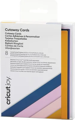Produktbild von Cricut Joy Cut-Away Cards Serie A2 (10,8 x 14 cm) 8-pack, CT AWAY CRD:SPR Rain Sampler