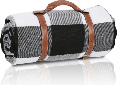 Produktbild von EINFEBEN Piknikové deky Kempingová deka Beach Blanket Beach Foldable 200x200cm Waterproof Black