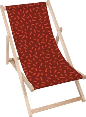Produktbild von Dreamroots Liegestuhl klappbar Holz bis zu 130 kg, Sonnenliege klappbar mit 3-stufiger Neigungsregulierung der Rückenlehne, Abstract Stripes