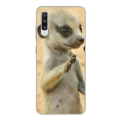 Produktbild von MuchoWow® Handyhülle Schutzhülle Hülle für Samsung Galaxy A70 Erdmännchen - Braun - Tier Silikon Softcase Handy Hülle - Schutzhaube