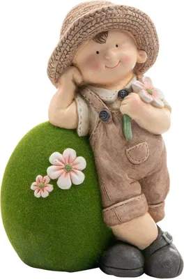 Produktbild von Dekorative Figur - Junge Tischdekoration Wohnaccessoires Gartendekoration Hausdekoration Frühlingsdekoration Frühlingsdeko 40 cm