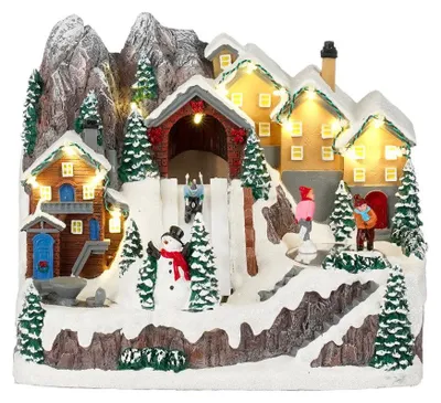 Productafbeelding van Ski scenery battery operated l26xb18xh21 cm Luville