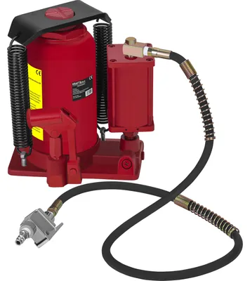 Produktbild von KRAFT&DELE | Hydraulischer und pneumatischer Stempelwagenheber, 20t Wagenheber Flaschenwagenheber aus Stahl, pneumatisch & manuell
