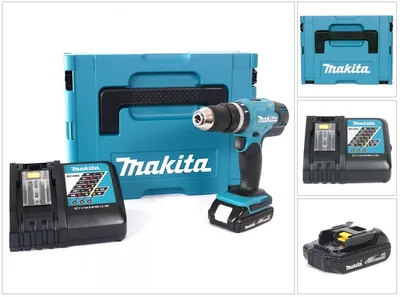 Immagine prodotto di Makita DHP 453 Y1J-D Trapano a percussione a batteria 18V 42Nm in MAKPAC + batteria 1,5 Ah + caricabatterie