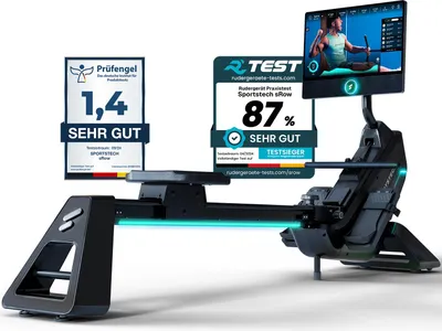 Produktbild von Sportstech Rudergerät sRow 21,5" Touch-Display | LED-Feedback | Kurse