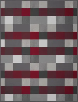 Produktbild von Erwin Müller Wohndecke Lecca" rot-grau 150x200 cm"