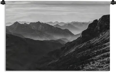 Produktbild von MuchoWow® Wandteppich Wandbehang Berge - Natur - Nebel 120x80 cm Tapisserie Dekoration Wandtuch - Wanddekorationen - Wandtücher