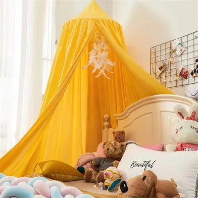 Produktbild von Famanu Baldachin Kinderzimmer - Gelbes Prinzessennetz