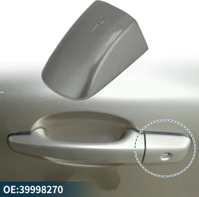 Image de Cache De Poignée De Porte Pour Volvo S40 S80 Xc60 Xc70 Mk2 Durable No.39998270 | Cache De Poignée De Hayon Avant Gauche Gris 1 Pc