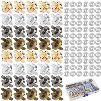 Produktbild von 40 Stück magnetische Knöpfe 18 mm, für Nähen, Handwerken, DIY Projekte