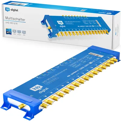 Produktbild von Multischalter SAT hb-digital UHD-MS 9/16 bis zu 16 Teilnehmer
