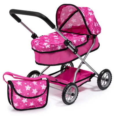 Produktbild von Bayer Design 12270AA Puppenwagen Smarty mit Tasche, integriertem Korb, Abdeckung