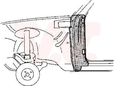 Produktbild von VAN WEZEL 3723316 Autotür Reparaturblech vorne Rechts für OPEL KADETT C Coupe KADETT C Kadett C CC KADETT C Caravan für VAUXHALL CHEVETTE