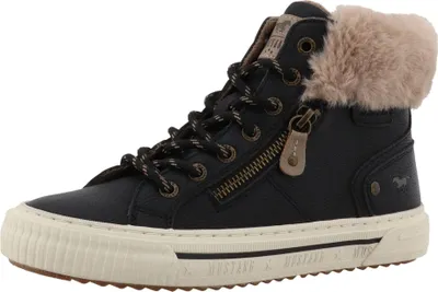 Produktbild von Mustang Damen Sneaker mit Plüscheinstieg 15M0112003, Größe:37 EU, Farbe:Schwarz