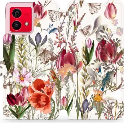 Produktbild von Handyhülle mit klappe für Motorola Moto G84 5G, Mobiwear Book, Blumenstrauß