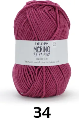 Image de DROPS Merino Extra Fine, couleur unie 34 heidekraut