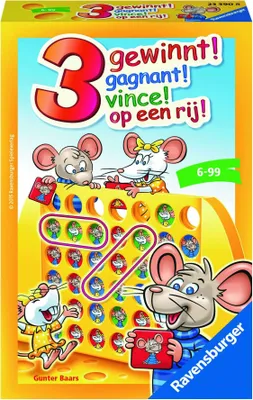 Produktbild von Ravensburger Mitbringspiel Strategiespiel 3 gewinnt! 23390