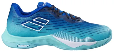 Produktbild von Babolat Shadow Tour 5 Wide Badminton Badmintonschuhe Sportschuhe blau/weiß 30F23914-4110, Schuhgröße:43 EU