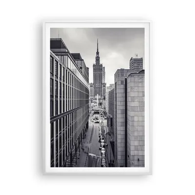 Produktbild von Gerahmtes Poster - Weißer Rahmen - Warschau Palast Kultur - 70x100 cm - Wand Bild - Wanddeko - Wandbilder - Kunstposter - Wandposter - Bilderrahmen - Bilder - Kunstdruck - P2WPA70x100-4382