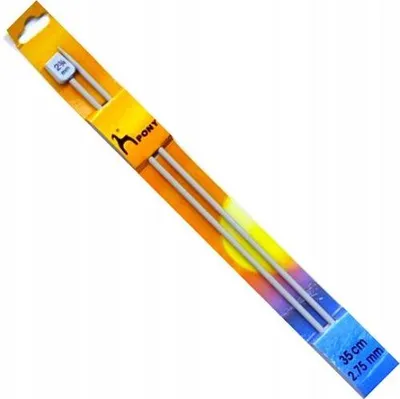 Image de Pony Aiguille à Tricoter Droite 35cm 2,75 Aluminium Téflon