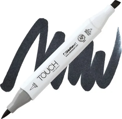 Image de Pinceau et ciseau double face TOUCH, 120 noir