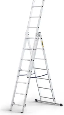 Produktbild von Drabest - aluminiowa drabina domowa 3-sekcyjna 3x7 szczebli 150 kg