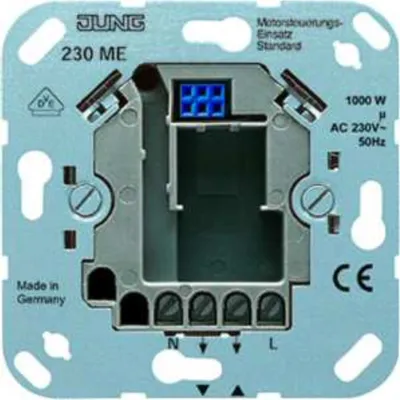 Produktbild von Jung Motor-Steuerungs-Einsatz 230ME 1000W Standard für 1 Motor mit Endlagenschalter AC 230V Schraubklemmen