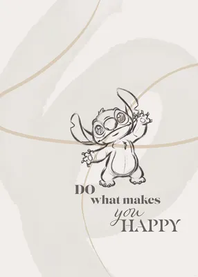 Produktbild von Komar Wandbild- Disney Lilo and Stitch Do What Makes You Happy - Größe 50 x 70 cm