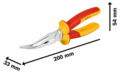Image de Bosch Spitzzange VDE courbé 200mm (1600A02NE4)