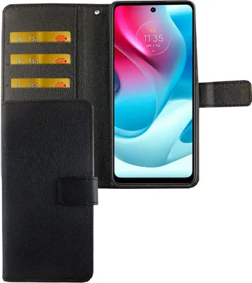 Zdjęcie produktu dla Etui na telefon komórkowy Motorola Moto G60S Etui ochronne z klapką i miejscem na kartę, kolor: Onyx Black