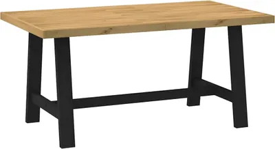 Image de Table à manger NOAIN pieds en forme de A 160x90x75cm massif pin