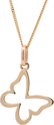 Produktbild von Anhänger Schmetterling mit 1,1 mm Goldkette 60 cm 585-14 Karat Gold