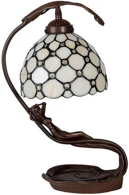 Produktbild von Clayre & Eef Tiffany Tischlampe 28x20x41 cm Beige Glas