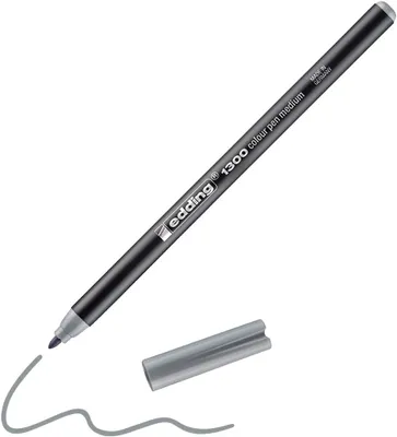 Obrázok produktu pre edding 1300 pero s vláknovým hrotom strieborno-sivé