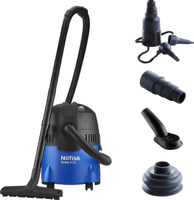 Productafbeelding van Nilfisk BUDDY II 12 HOME EDITION, geschikt voor zowel nat- als drooggebruik, zwart, blauw, 12 liter, 20 kPa, 200 mbar, 4 meter