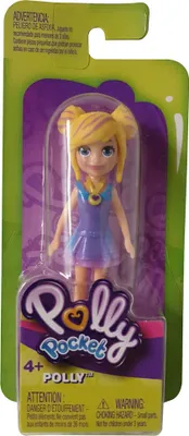 Image de Mattel Polly Pocket Poupée de collection POLLY avec robe d'été bleue GDK98