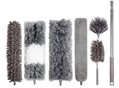 Zdjęcie produktu dla Zestaw Stoffer - Teleskopowy mop - Do czyszczenia podłóg - Obrotowy o 360 stopni - 250 cm - Szary