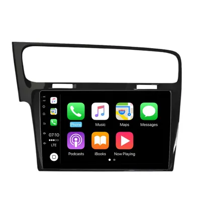 Zdjęcie produktu dla Radio samochodowe DAB+ z Androidem, 8 cali, 256 GB pamięci, kompatybilne z VW Golf 7 (2013-2017), z funkcją CarPlay, nawigacją, Bluetooth, sterowaniem z kierownicy i obsługą GPS oraz 4G LTE
