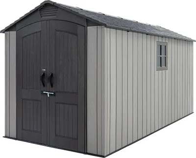 Produktbild von Lifetime Utah Kunststoff Gerätehaus mit Boden Grau 4x2 m