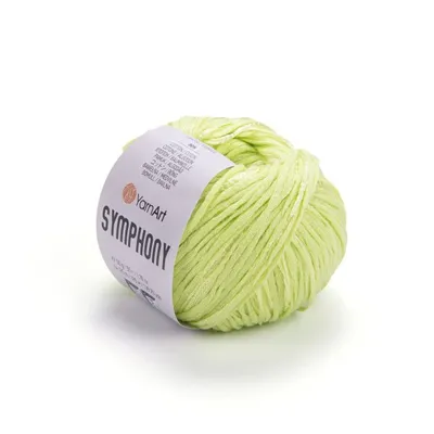 Produktbild von YarnArt Symphony 2121 Limette – Weiche, glänzende Premium-Wolle mit Farbverlauf – Ideal für Schals, Tücher