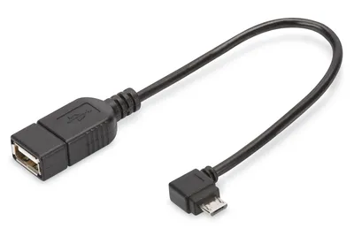 Produktbild von DIGITUS USB Adapter/Konverter,OTG,micro B/St-A/Bu,0,15m,sw