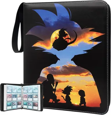 Produktbild von Anime Sammelkartenbinder für Dragon Karten, 9 Pocket, 60 Hüllen, bis zu 1080 Karten, Wasserdicht, Kartenaufbewahrungsbuch sammelalbum