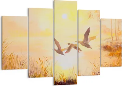 Produktbild von Bild auf Leinwand - Leinwandbild - Vogel Natur Wasser - 150x100cm - Wand Bild - Wanddeko - Leinwanddruck - Bilder - Kunstdruck - Wanddekoration - Leinwand bilder - Wandkunst - EA150x100-3686