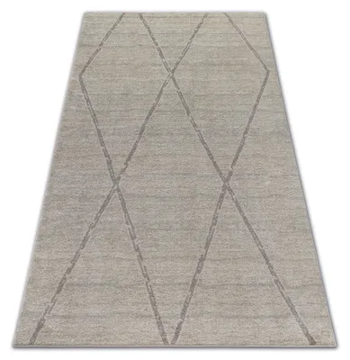 Obrázok produktu pre Koberec SOFT 8033 ETHNO DIAMANTY krémový / svetlohnedý béžový 80x150 cm