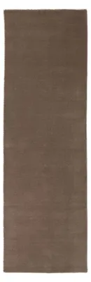Image de carpetfine Tapis de laine Gabbeh Lola Coureur Taupe 60x180 cm | Tapis moderne pour le salon et la chambre à coucher