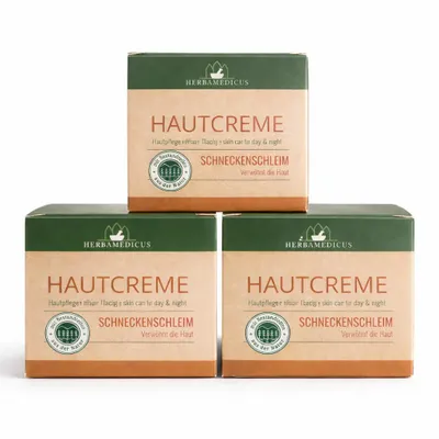 Produktbild von 3x50 ml Herbamedicus Hautcreme Schneckenschleim