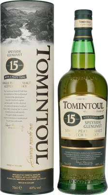 Produktbild von Tomintoul 15 Years Old WITH A PEATY TANG 40% Vol. 0,7l in Geschenkbox